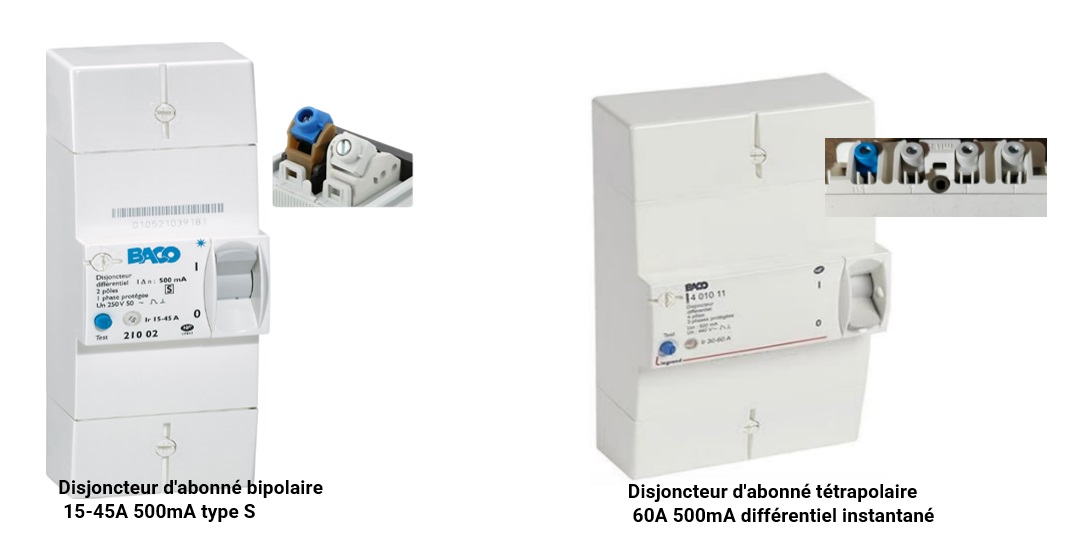 Disjoncteur principal d'abonné